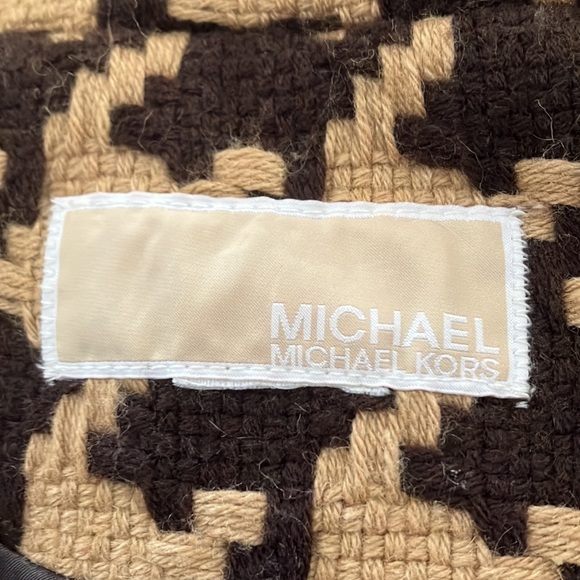 Michael Kors Wool blend houndstooth coat - Picture 9 of 14